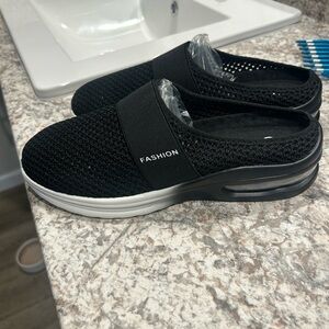 Black Slip-On Sneakers